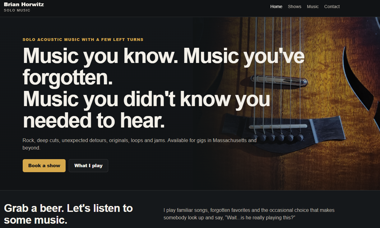Current music preview